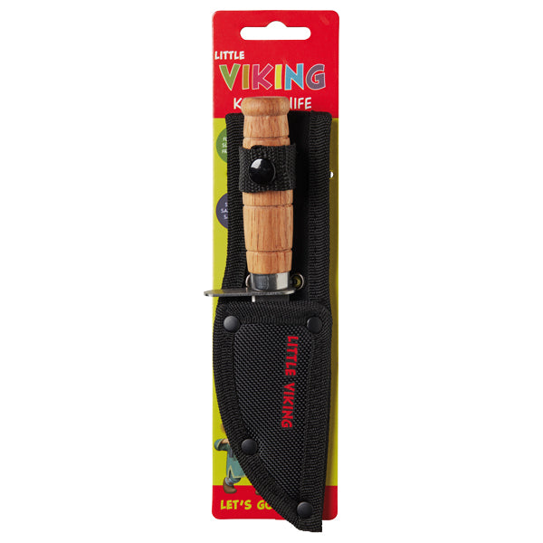 Kinetic Lille Viking kniv set fra siden med naturfarvet greb.