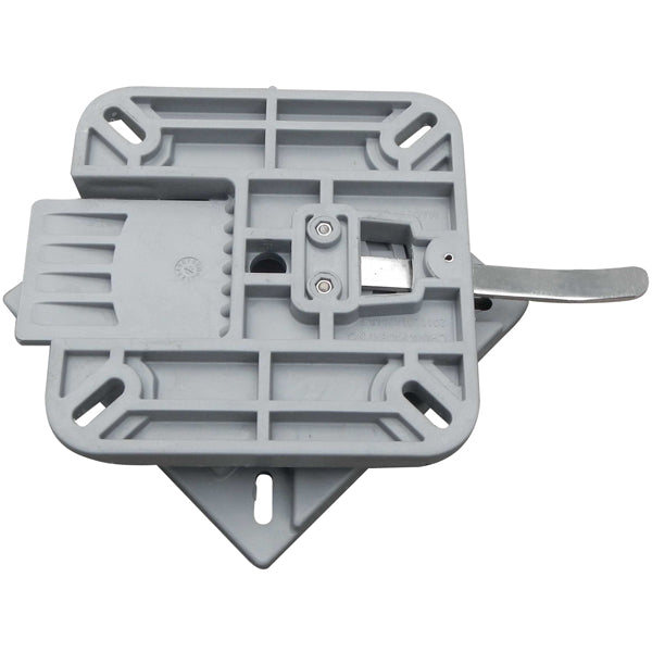 ESM svirvel af PVC med quick release og låsefunktion, set tæt på.