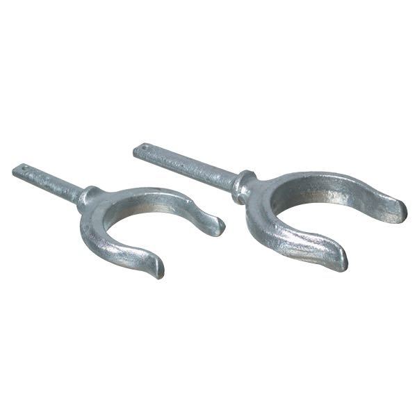SeaTec åregaffel 2 galvaniseret, set fra siden med Ø 12mm pin.