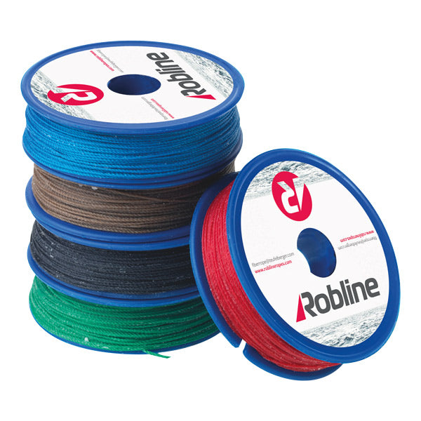 Vokset taklegarn fra Robline i en farverig boks, perfekt til sejsinger.