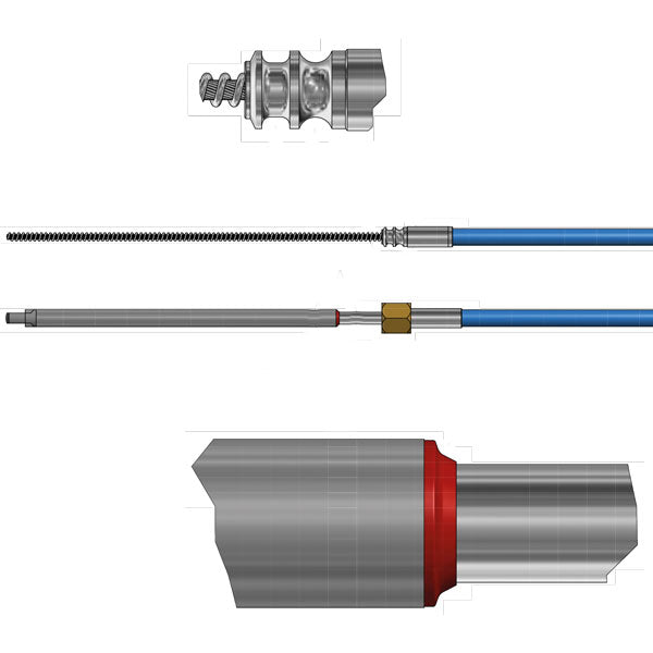 Ultraflex styrekabel 'mach' M90 14 fod set forfra