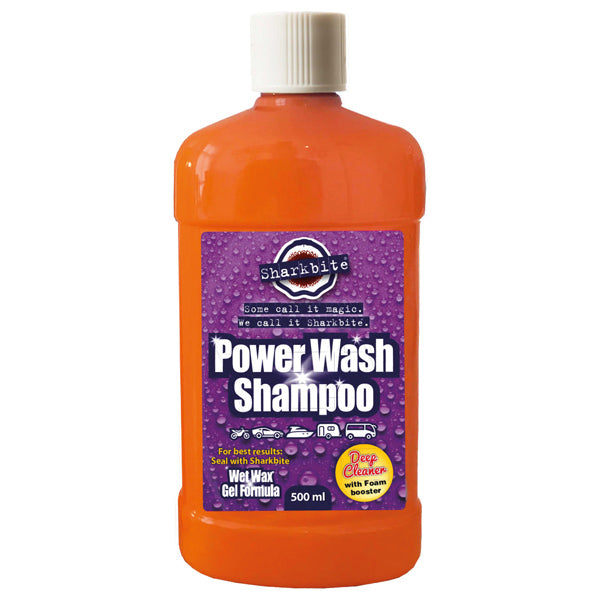 Sharkbite Power Water Shampoo 500ml i produktflaske med etikette