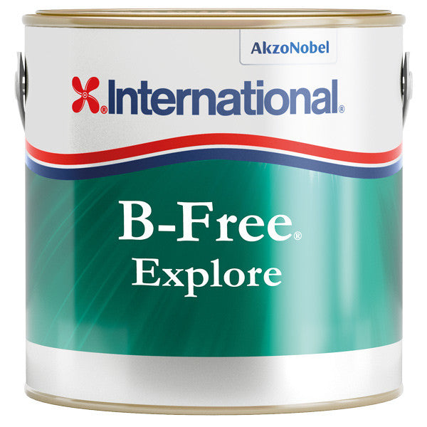 International B-Free Explore i hvid farve, 0,75L beholder set forfra.