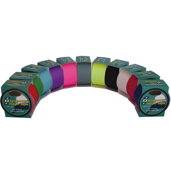 PSP spinnaker reparations tape i fluorescerende gul, 50 mm bredde