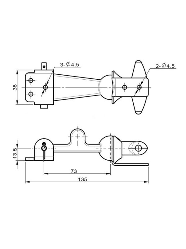 Frontvisning af SeaTec hjelm lukker 55,8 mm